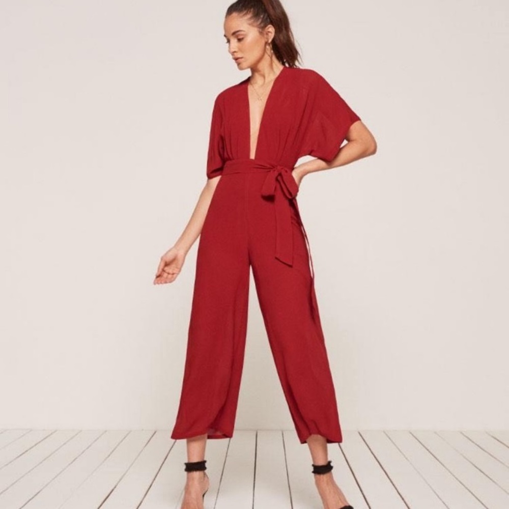 Reformation “swiss romper” sz. 2 red crimson
